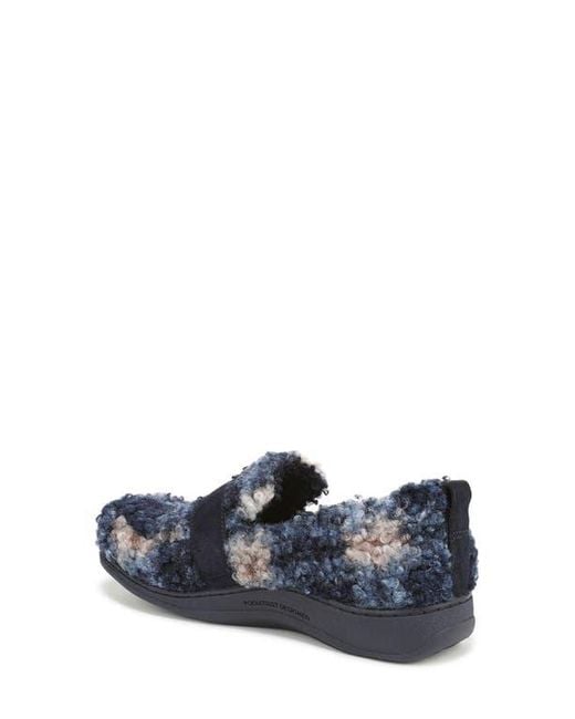 Vionic Blue Imogen Faux Shearling Clog