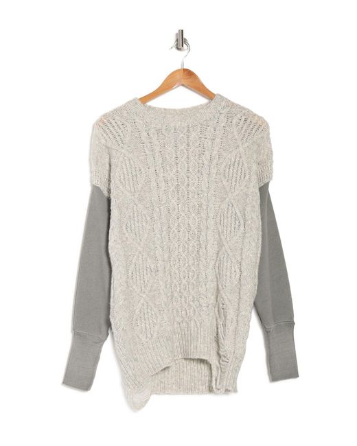 Bliss and Mischief Multicolor Nico Cable Knit Sweater In Pigment Cargo /heather At Nordstrom Rack
