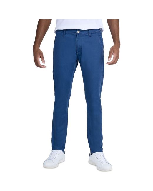 Xray Jeans Blue Stretch Cotton Polyester Commuter Chino Pants for men