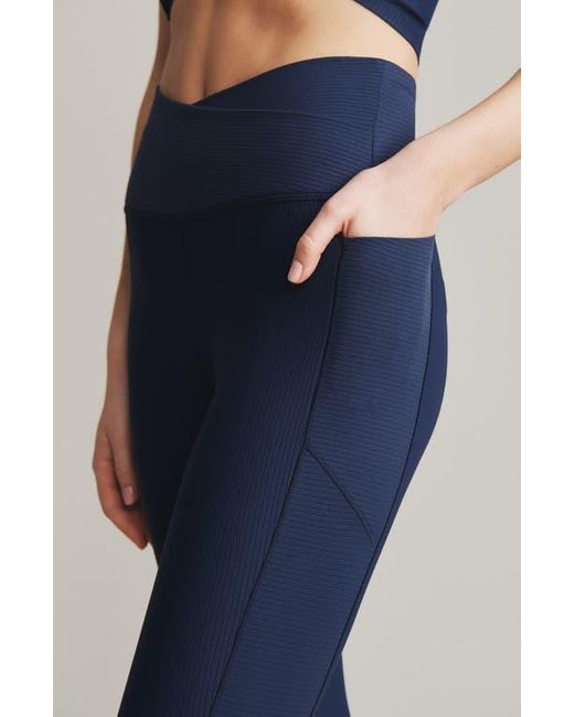 Rhone Blue Ripple Pocket Ankle Leggings