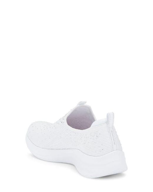 Skechers White Ultra Flex 3.0 Glam Night Slip-On Sneaker
