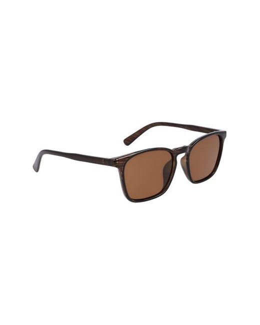 Cole Haan Brown 54Mm Plastic Square Polarized Sunglasses for men