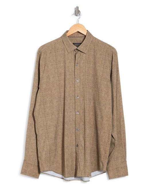 Bugatchi Brown Performance Classic Fit Stretch Solid Button-up Shirt In Khaki At Nordstrom Rack for men
