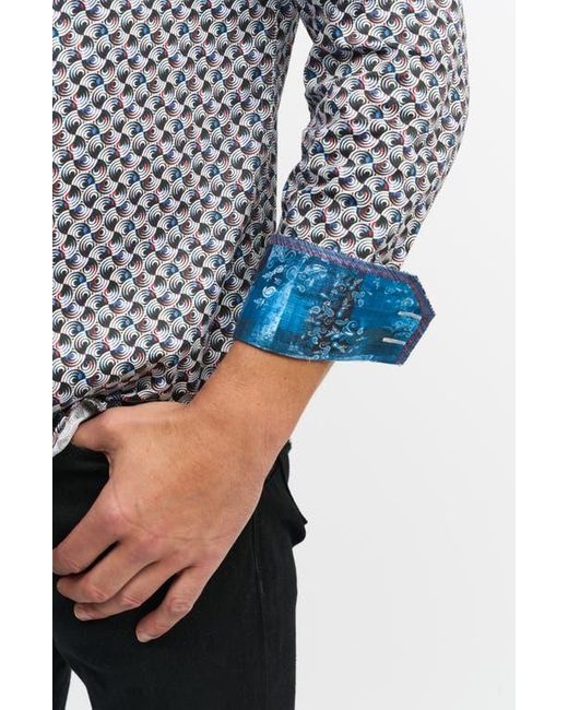 Robert Graham Gray Spun Out Knit Button-Up Shirt for men