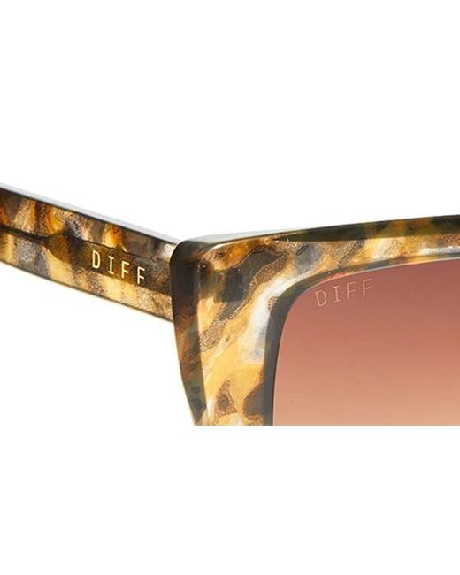 DIFF Brown 54mm Cat Eye Sunglasses
