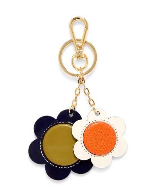 Orla Kiely Giant Flower Leather Key Ring | Lyst