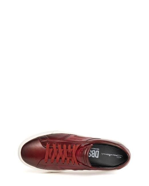 【関税&送料込】Santoni Sneakers Red Santoni Burnished Colorblock Sneaker in Red for Men | Lyst