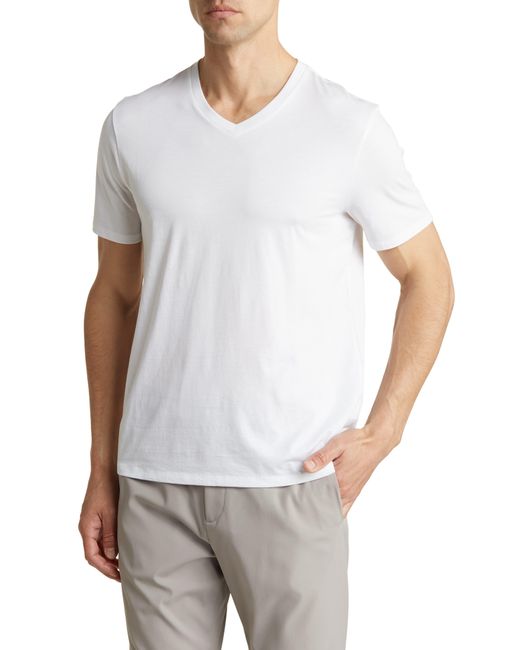 Vince White V-neck T-shirt for men