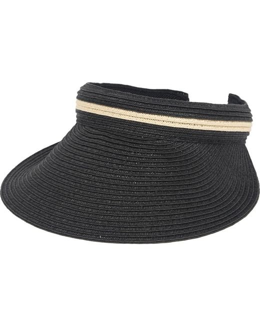Nordstrom Rack Black Straw Visor Sun Hat