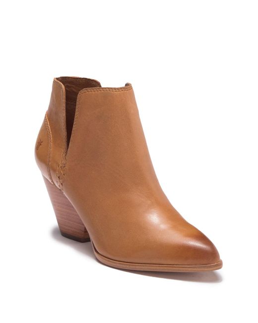 Frye Brown Reina Leather Cutout Bootie