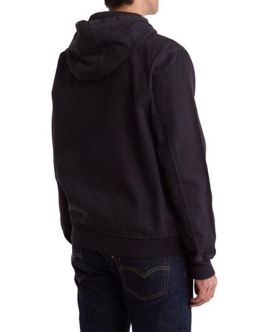 Noize Black Tito Denim Zip Jacket for men