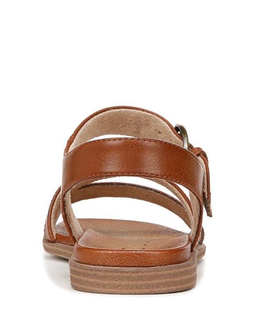 Naturalizer Brown Jayvee Faux Leather Ankle-Strap Sandals