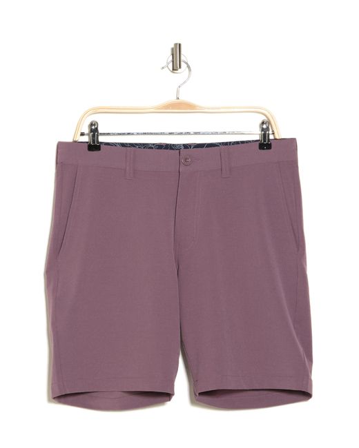 Travis Mathew Purple Days & Days Flat Front Stretch Shorts for men