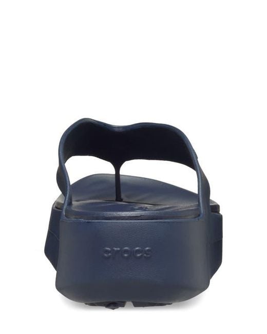 CROCSTM Blue Getaway Platform Flip Toe Post Sandals