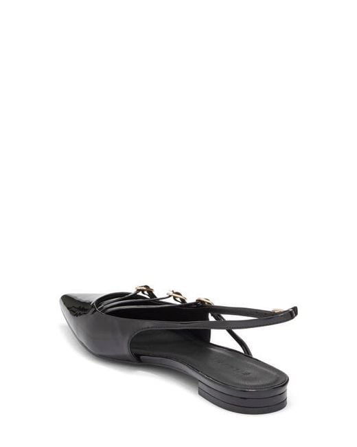 Billini Black Hettie Pointed Toe Slingback Flat