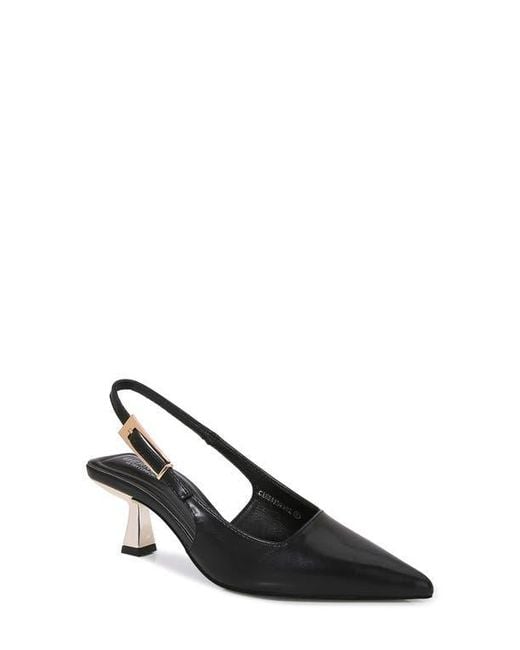BERNESS Black Cassandra Kitten Heel Slingback Pump