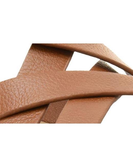 Taryn Rose Brown Lasercut Slide Sandal