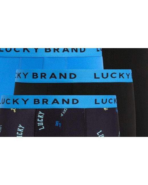 Lucky Brand Blue Essential 4-pack Boxer Briefs for men