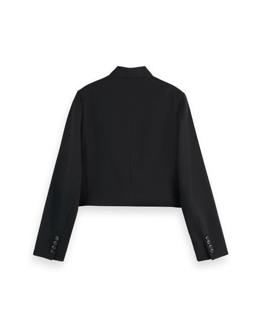Scotch & Soda Black Tailored Crop Jacket