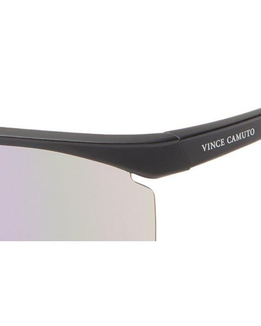 Vince Camuto Blue Semi Rimless Shield Sunglasses for men