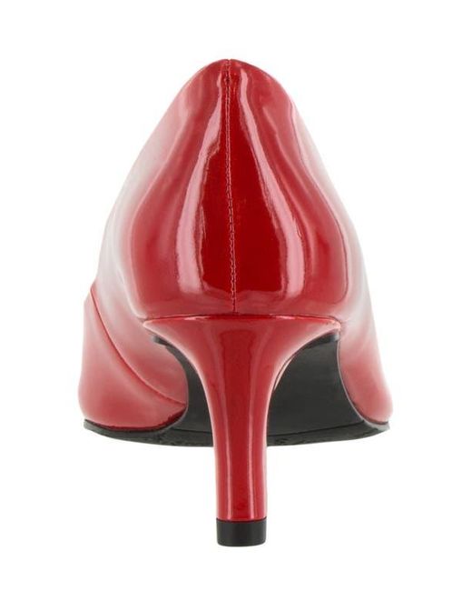 Easy Street Red Pointe Patent Leather Pumps