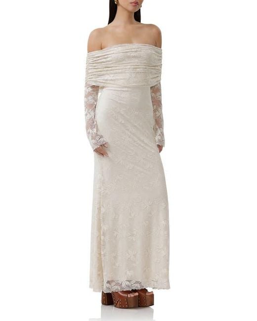 AFRM Thelma Off The Shoulder Long Sleeve Lace Maxi Dress in White | Lyst AFRM Thelma Off The Shoulder Long Sleeve Lace Maxi Dress in White | Lyst