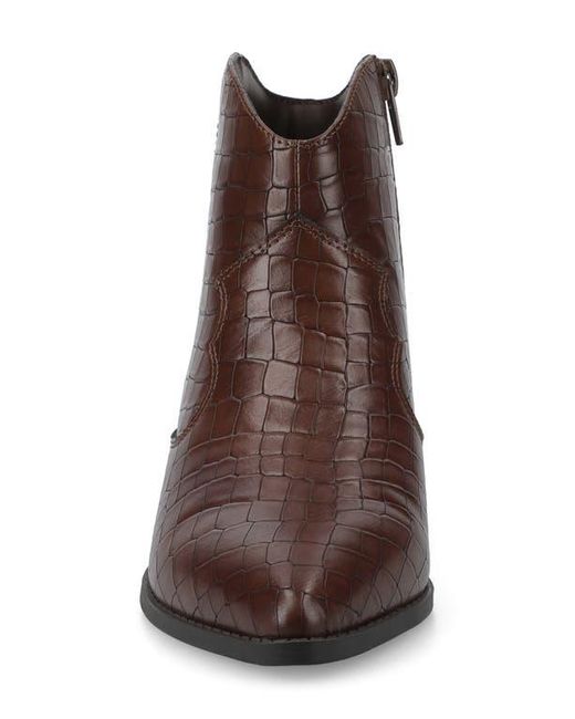Journee Collection Brown Taliah Western Ankle Boot