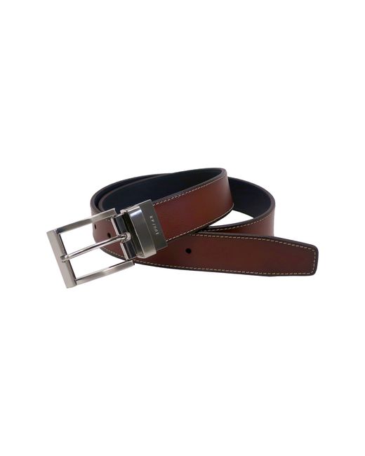 Boconi Brown Reversible Burnished Leather Belt for men