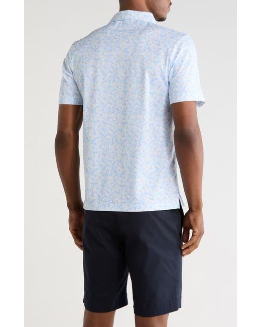 Bugatchi Blue Cotton Knit Polo for men
