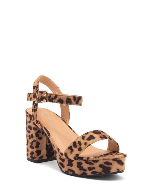 TOP GUY SHOES Brown Beverly Platform Sandal