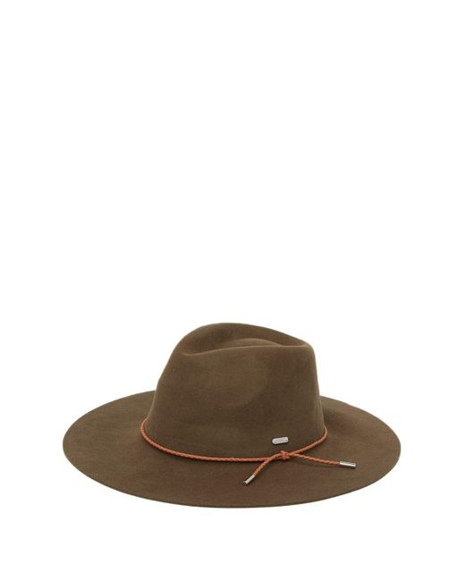 San Diego Hat Brown Strap Detail Dented Wool Hat for men