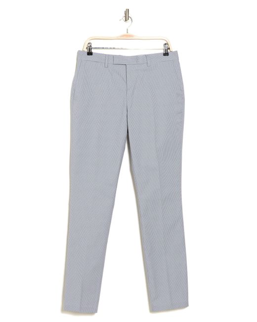 Reiss Gray Pause Microcheck Pants for men
