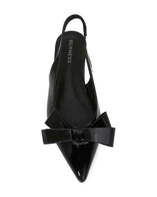BERNESS Black Bow Slingback Flat