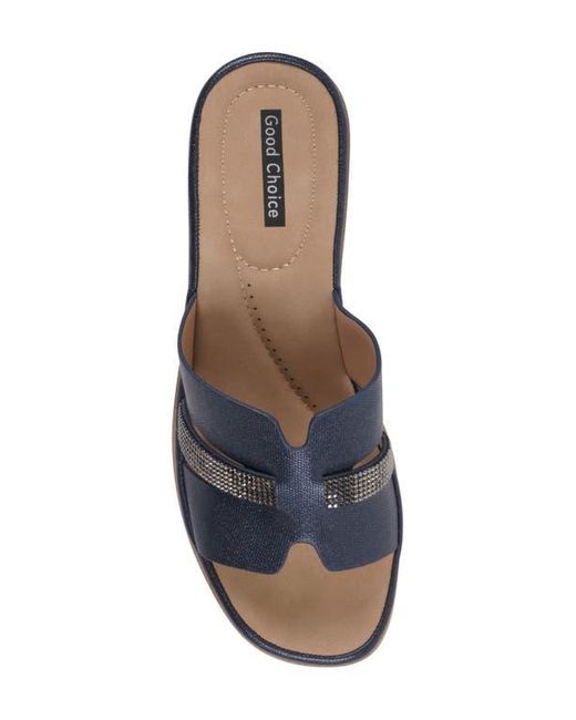 Gc Shoes Blue Francis Wedge Sandal