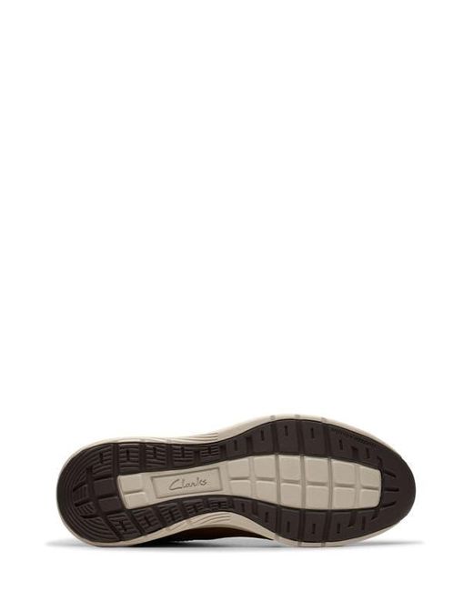 Clarks Brown Leather Debry Sneakers With Contoured Footbed for men