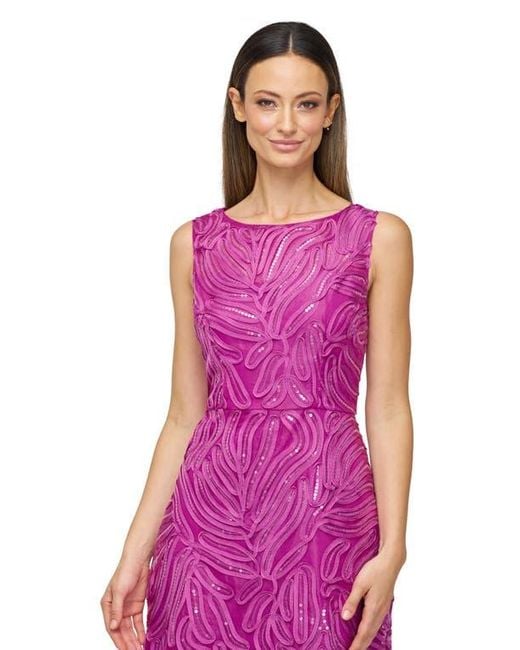 js collection sequin dress JS Collections Women's Kennedy Draped Sequin Embellished Mermaid Gown size 8