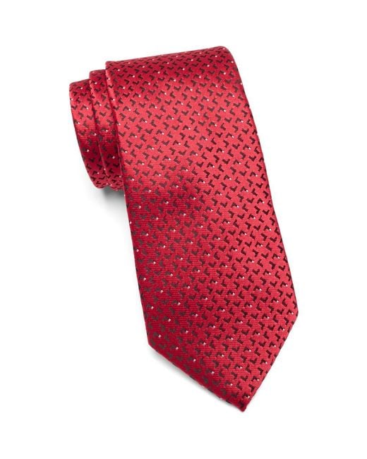 Tom Baine Red Texture Satin Tie for men