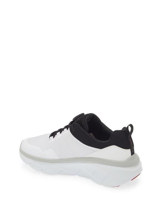 Skechers White D'Lux Walker Lace-Up Sneakers for men