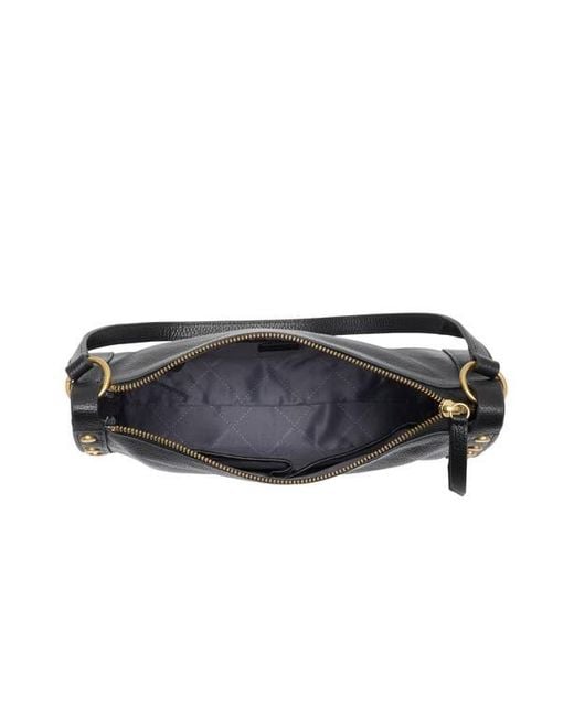 Vince Camuto Black Lisha Studded Leather Shoulder Bag
