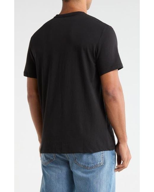 Calvin Klein Black Standard Logo Cotton Crewneck T-Shirt for men