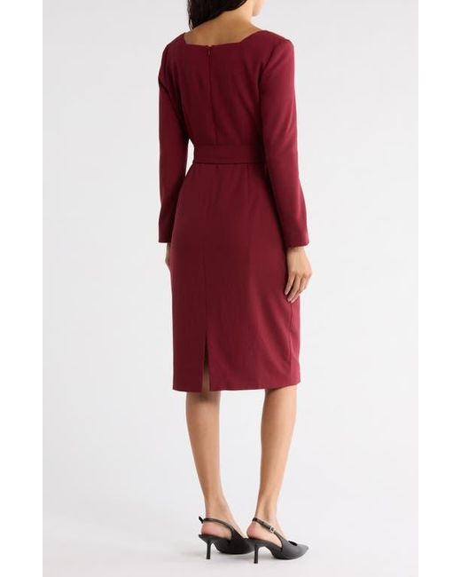 L.K.Bennett Red Carrington Long Sleeve Dress