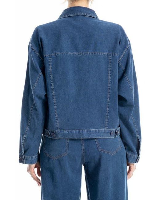 Max Studio Blue Piqué Jacket
