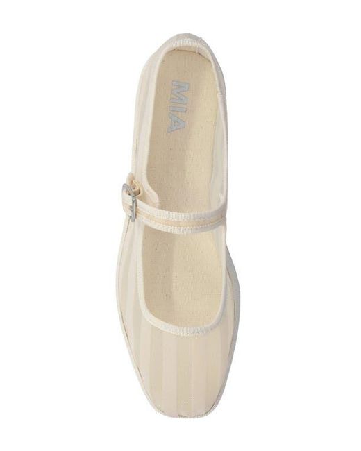 MIA White Morocco Mary Jane Flat