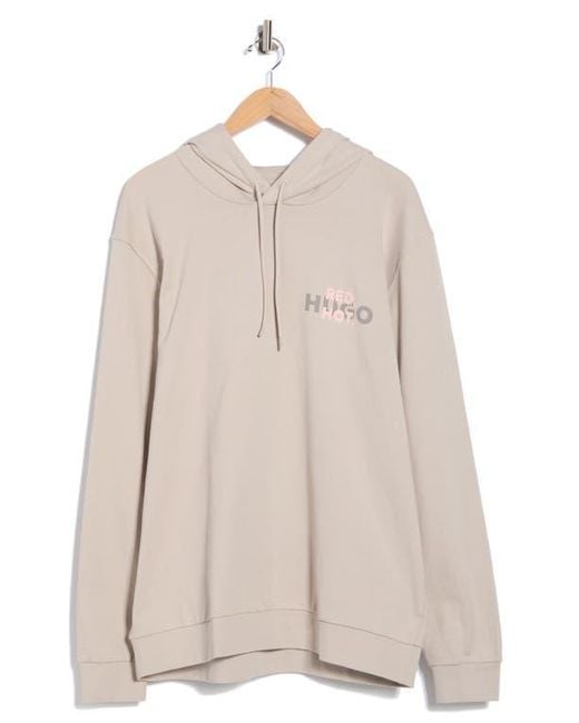 HUGO Natural Doneo Graphic Hoodie for men