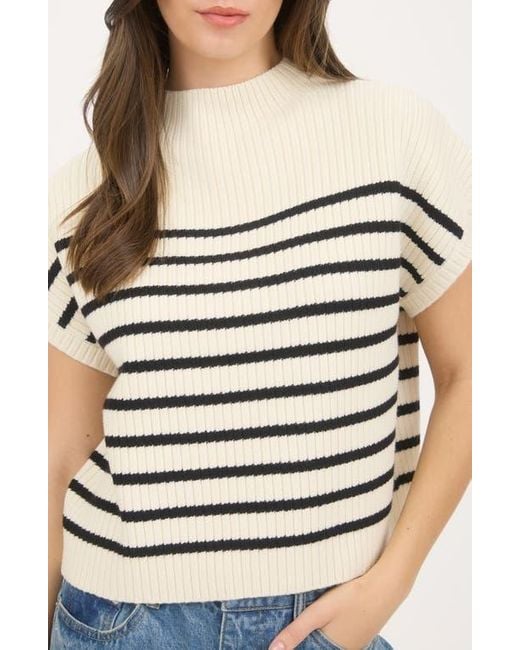 Blu Pepper Natural Mock Neck Pullover Sweater