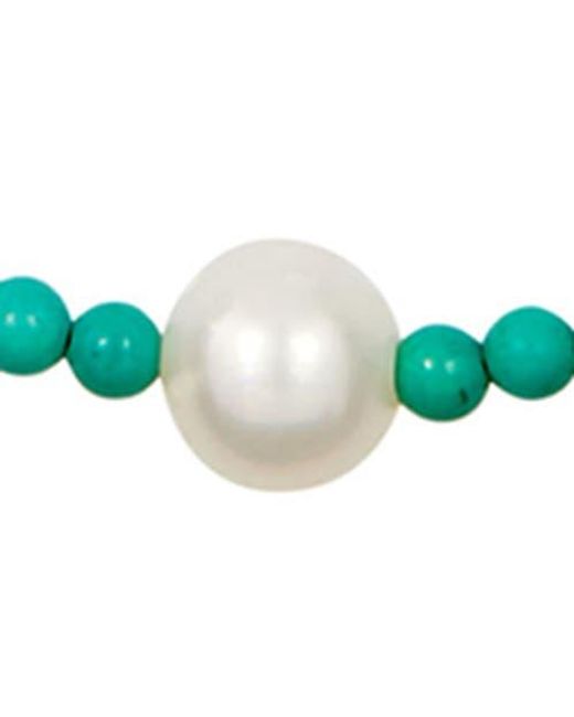 SAVVY CIE JEWELS Blue Cultured Freshwater Pearl & Beaded Necklace