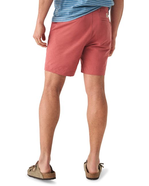 Faherty Brand Red All Day Hybrid Shorts for men