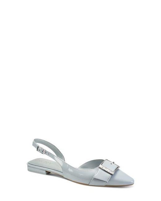 DKNY White Clemma Pointed Toe D'Orsay Flat