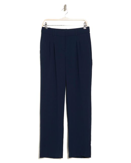 Amanda + Chelsea Blue Soft Pleat Texture Trousers