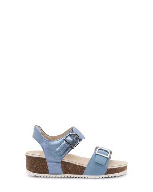 Ara Blue Nova Slingback Platform Wedge Sandal